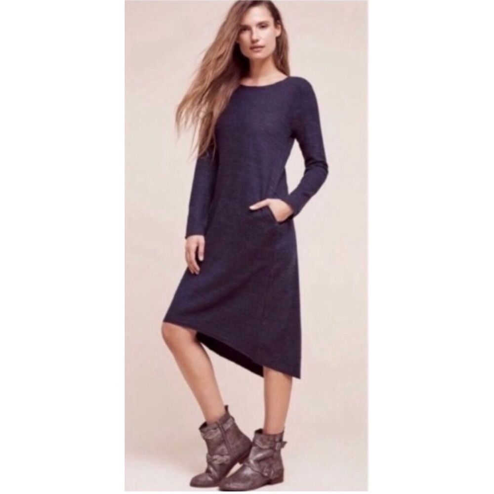 ✨Anthropologie Moth Cross Back Sheath Navy Sz XL Dress✨